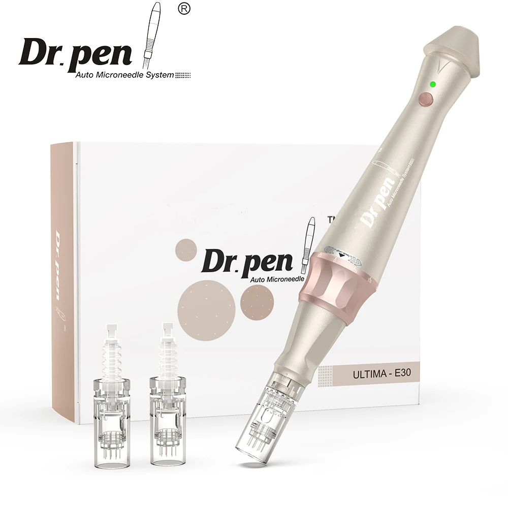 

Dr Pen Ultima E30 Dermapen Professional Facial Microneedle Pen MTS Mesotherapy Electric Derma Stamp 2 Pcs Needles Spa Device