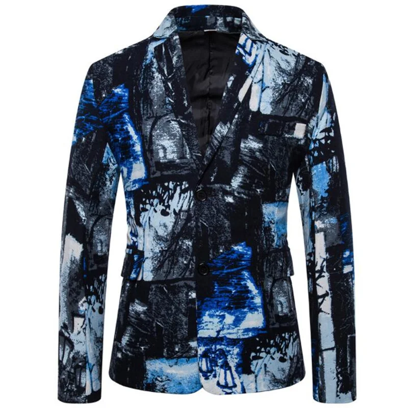 

Fashion cotton and linen printed lapels suits men blazer masculino slim fit casaco jaqueta masculina coats mens jacket