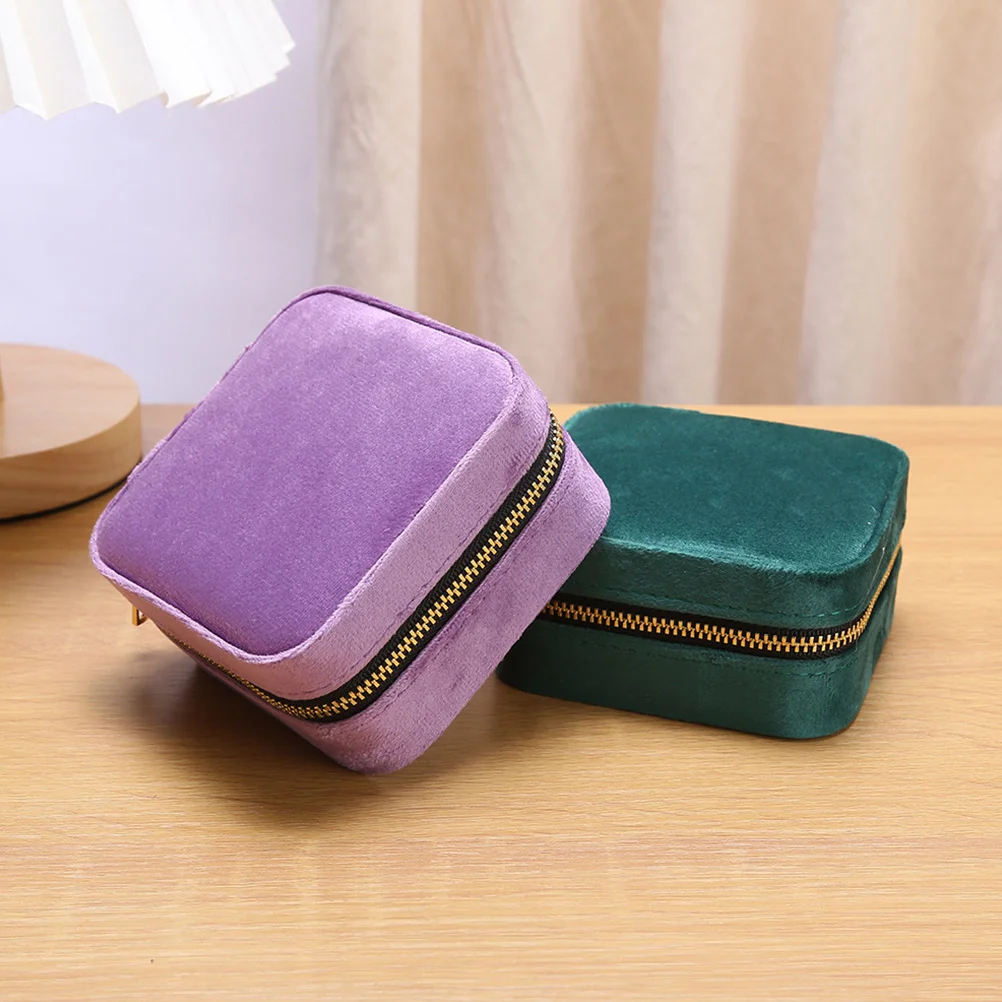 Box Jewelry Case Travel Ring Organizer Display Holder Gift Necklace Wedding Earrings Bracelet Portable Decorative Storage Mini