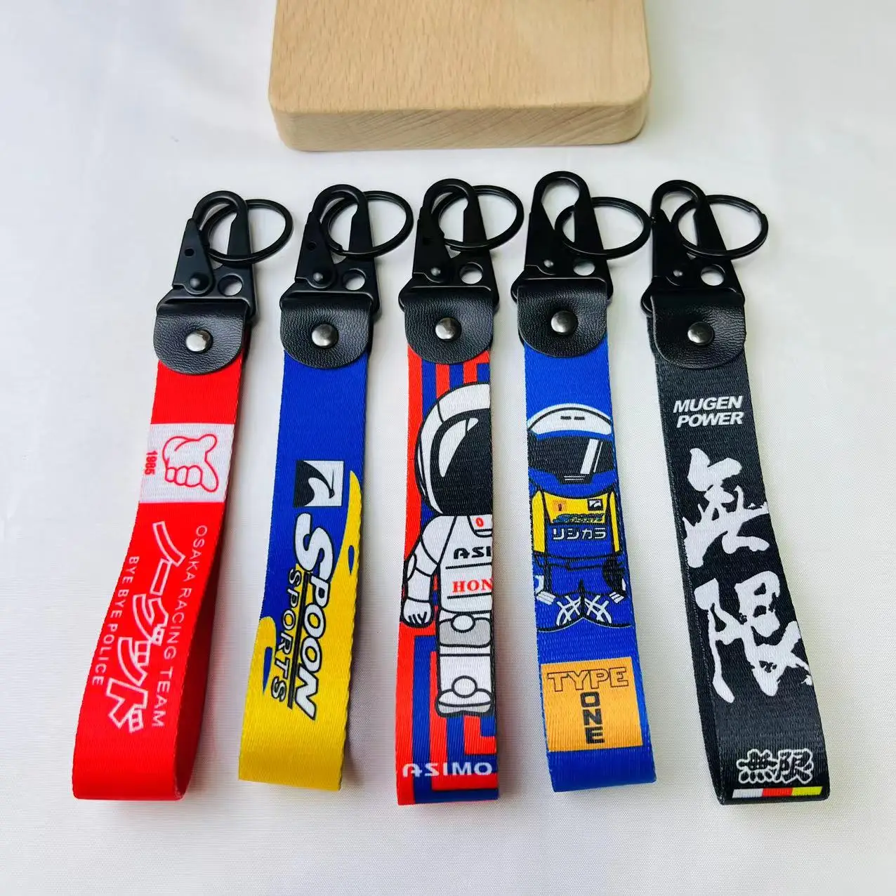 Автомобильный брелок JDM нейлоновый короткий ремешок для ключей Honda Spoon Mugen Asimo Civic