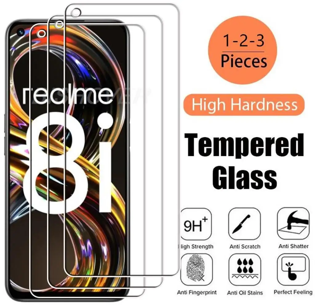 

Tempered Glass On FOR Realme 8i 6.6" Realme8i Narzo 50 4G Narzo50 RMX3286 RMX3151 Screen Protective Protector Phone Cover Film