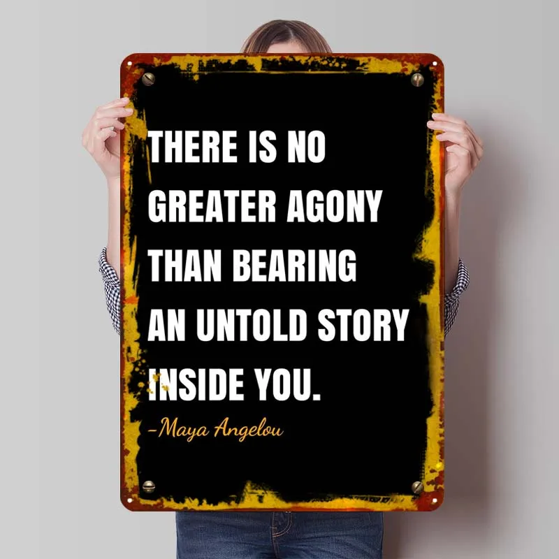 Металлическая табличка Maya Angelou Quotes