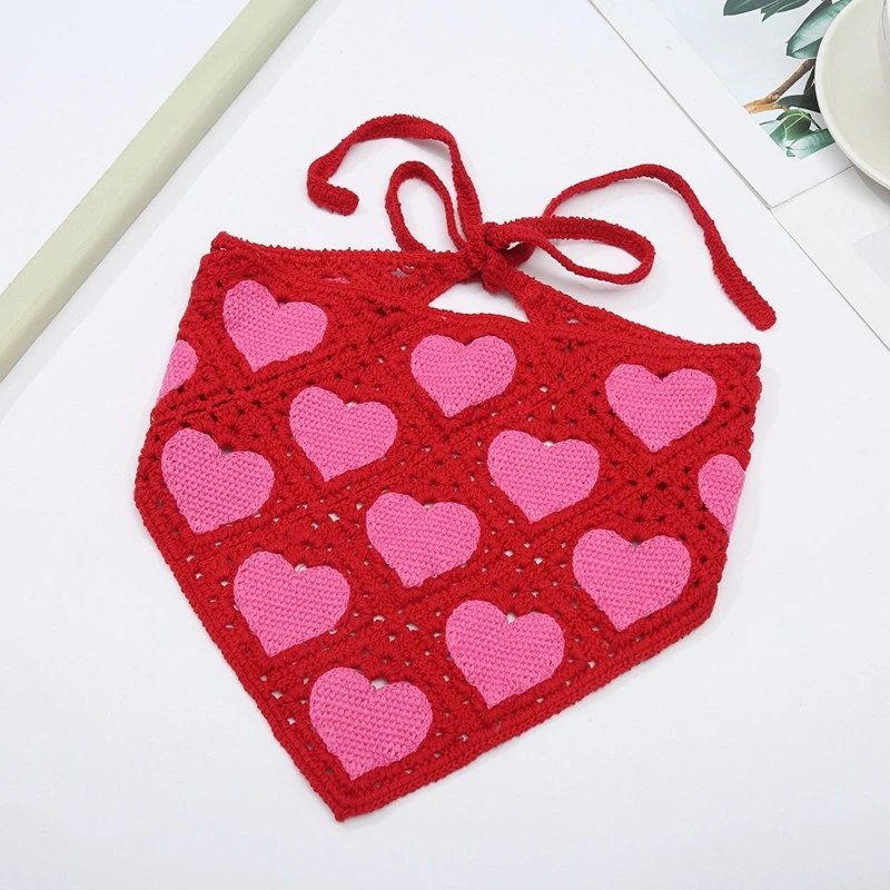 Женский красочный вязаный крючком платок на голову с милым узором тюрбан