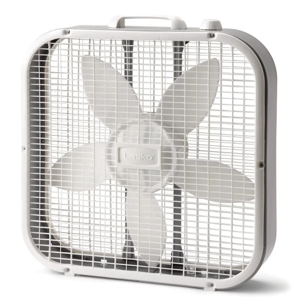 Lasko Cool Colors 20" Box Fan with 3-Speeds, B20200, White