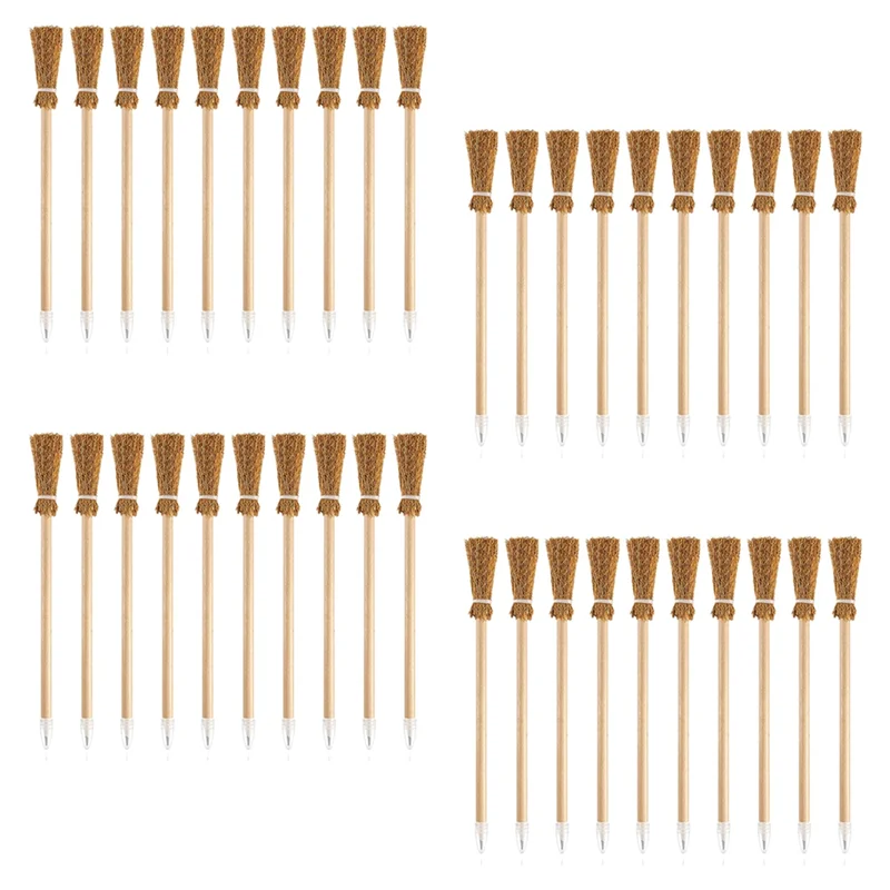 

40 Pcs Witch Broom Pencils for Halloween Broomstick Ballpoint Pencils Halloween Party Favors Witch Broom Prop Writing