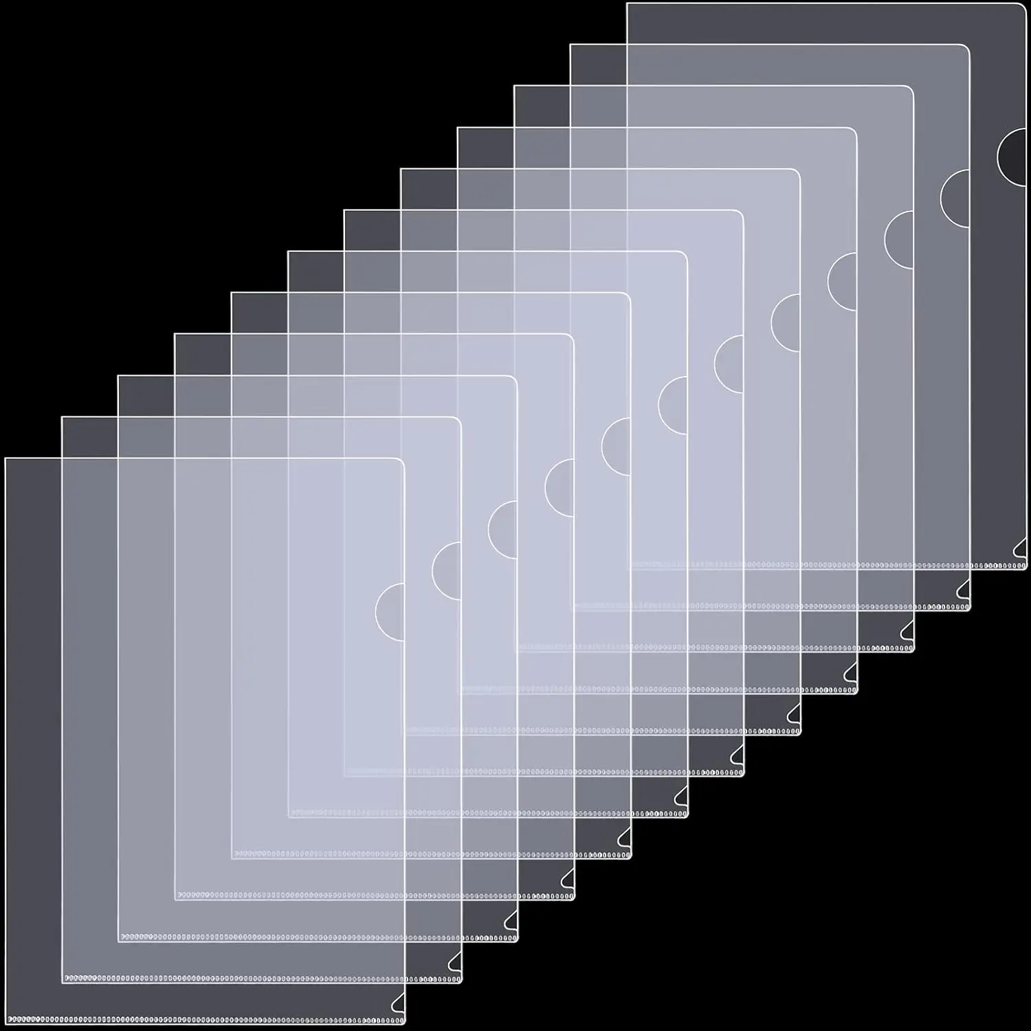 

Прозрачные папки для документов A4, набор из 12 штук