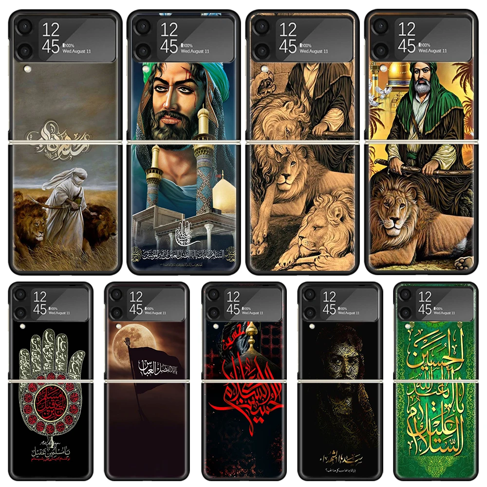 Ислам Шия Имама Али Хусин Черные чехлы для телефонов Samsung Z Flip 6 5 4 3 жесткие Galaxy ZFlip6