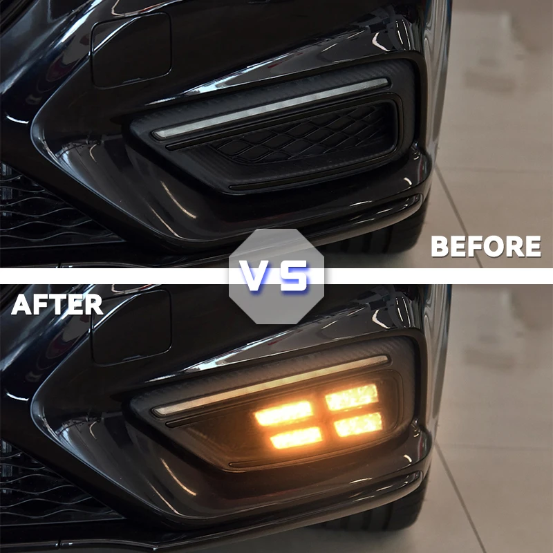 Дневные ходовые огсветильник для MG MG6 2017 2018 2019 LED DRL с динамической движущейся