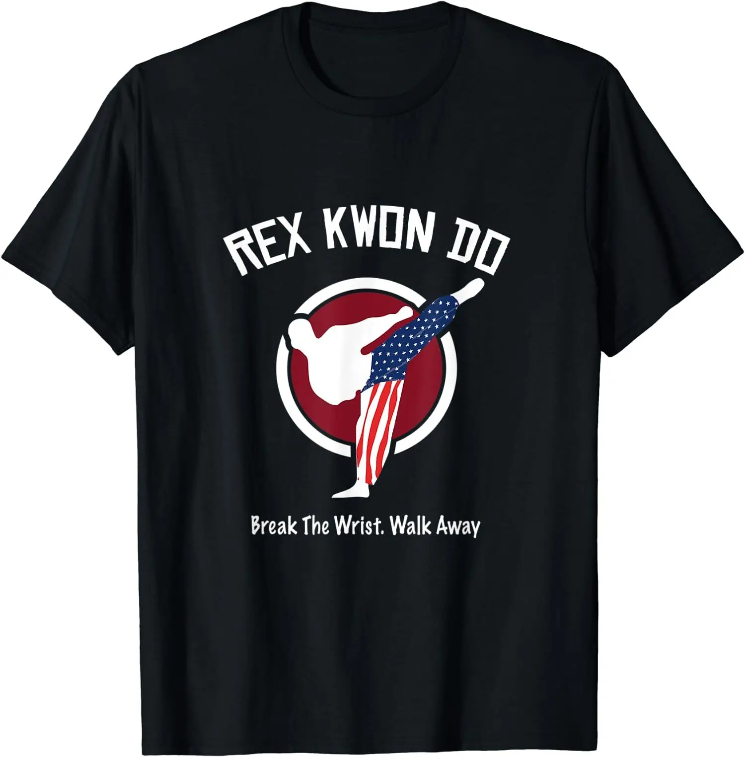 Фото НОВАЯ ОГРАНИЧЕННАЯ футболка в стиле ретро Rex Kwon Do Break The Wrist Walk Away №1