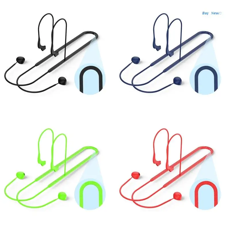

Silicone Strap Cord Anti-Lost Sport String Skin-Friendly Neck Around Headphone Lanyard for BeatsStudio Buds