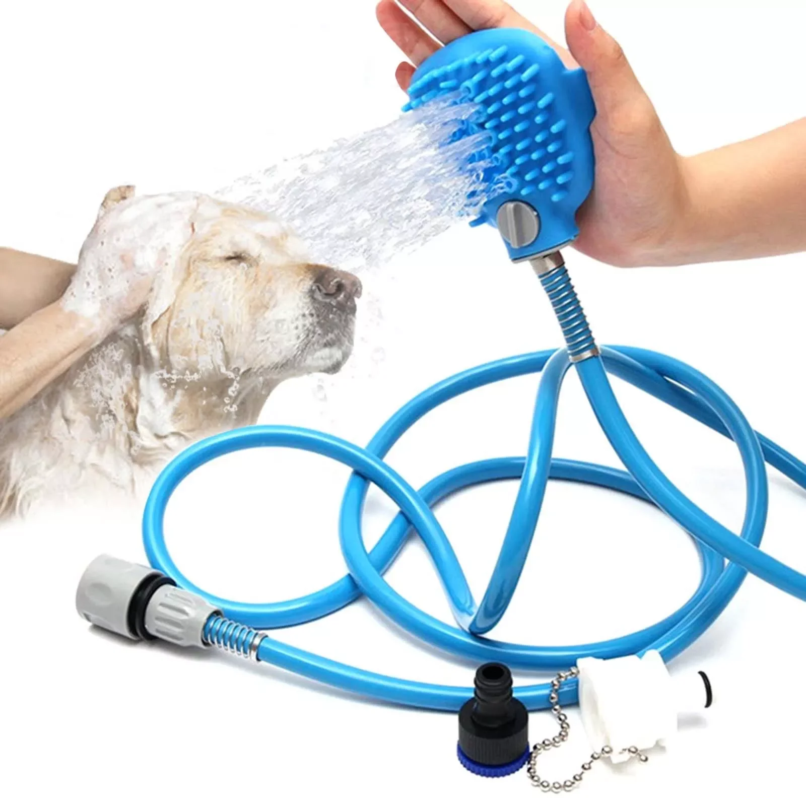 

New Pet Bath Head Tool Comfortable Massager Shower Head Tool Cleaning Washing Sprayer Dog Brush Pet Bathing Supplies