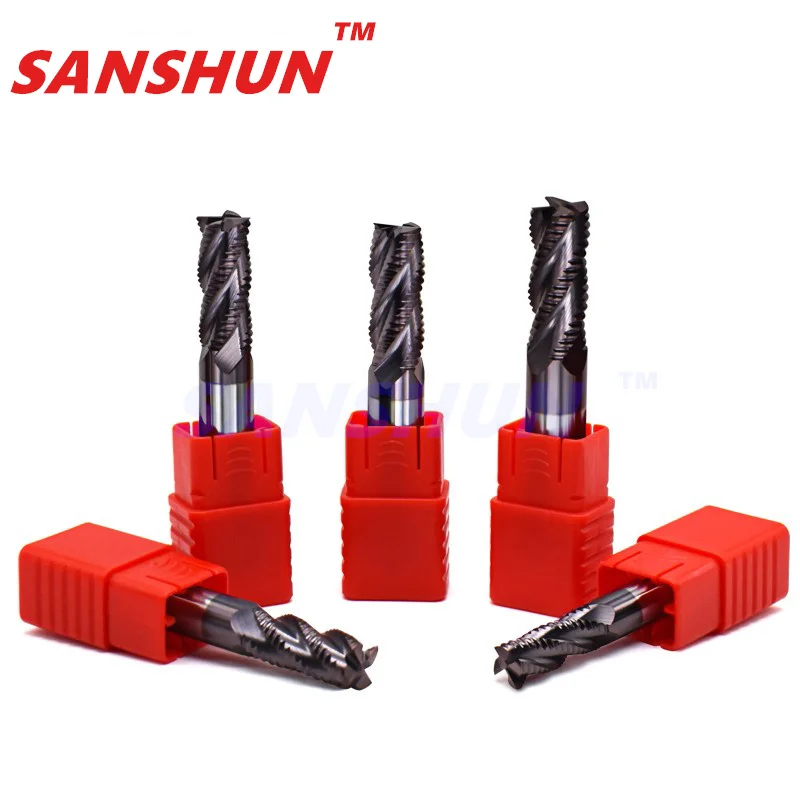 Milling Cutter Alloy Coating Tungsten Steel Tool Cnc Maching 4 Blade Roughing Endmills  Milling Cutter Milling Cutter For Metal