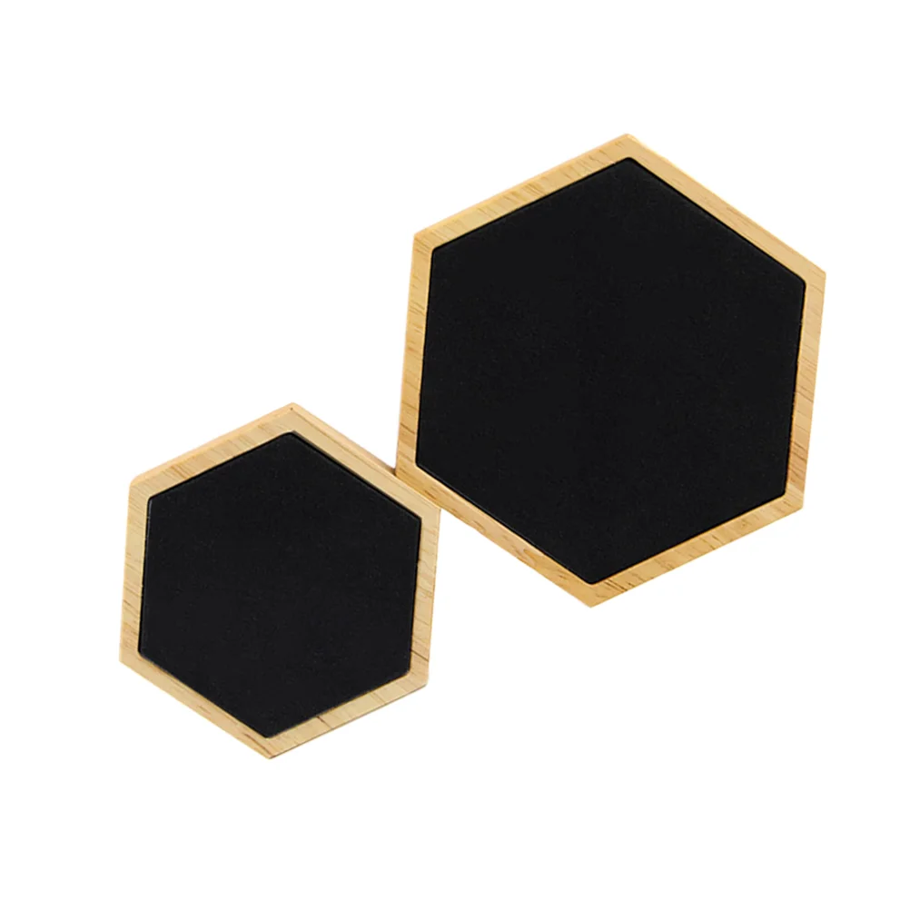 

Jewelry Display Storage Hexagon Trinket Tray Wood Box Rack Showcase Wooden Board Necklace Stand Stackable Case Holder Watch