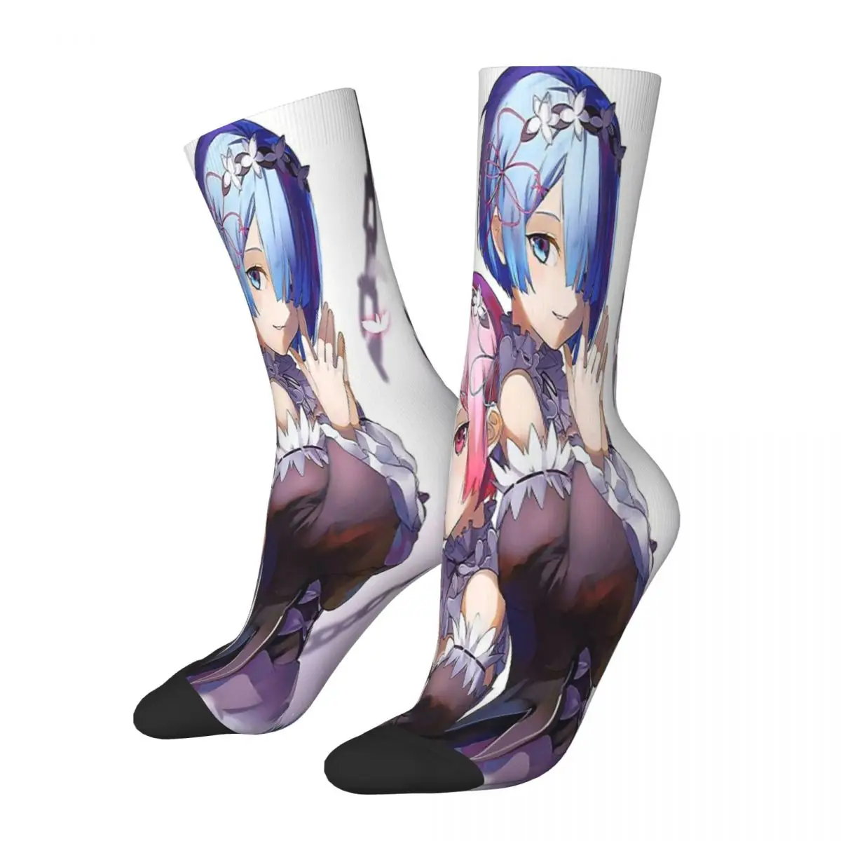 

REM RAM Re Life in a Different World From Zero Socks Male Mens Women Summer Stockings Polyester