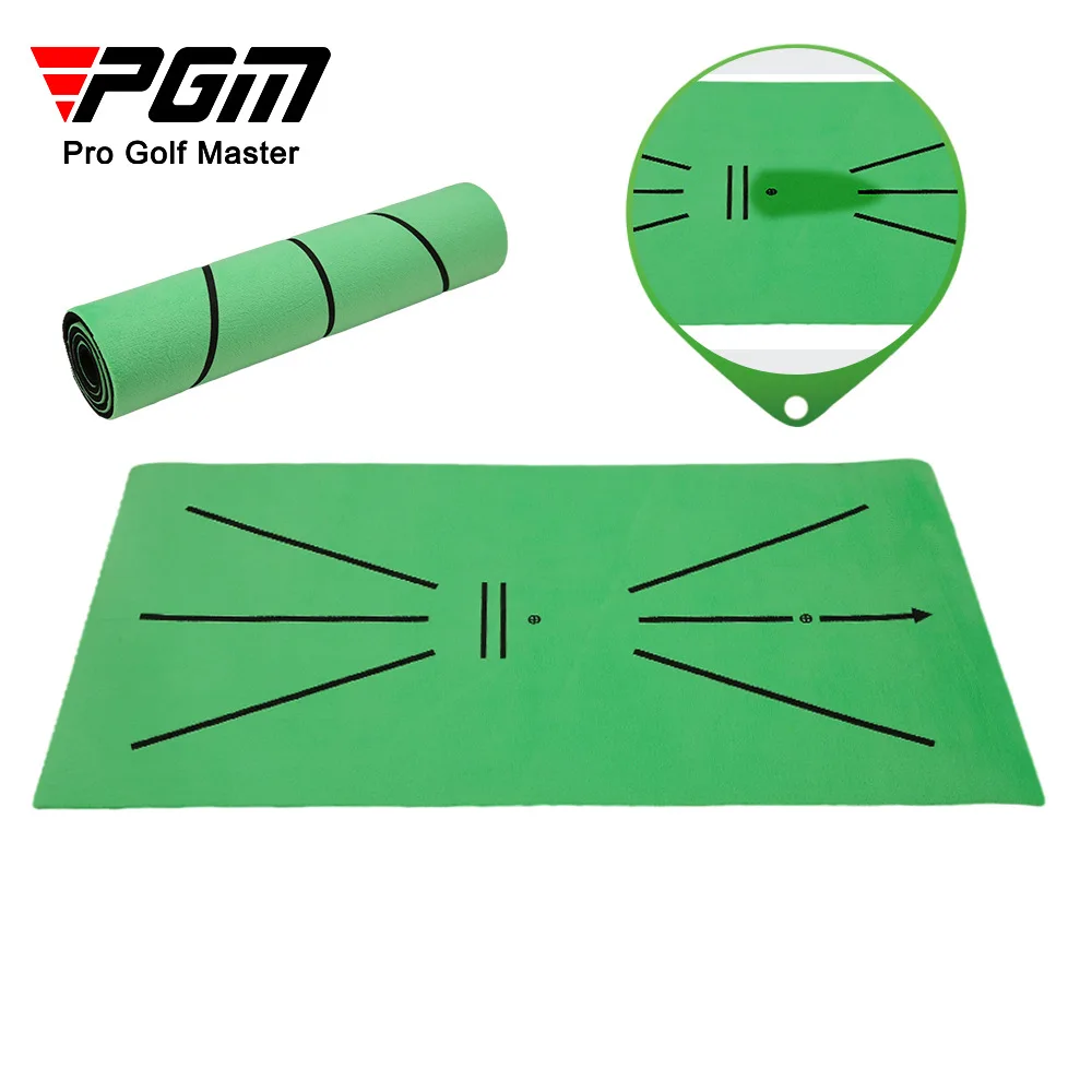 PGM Indoor Swing Practice Mat with Track Display Golf Mat Mini Pad