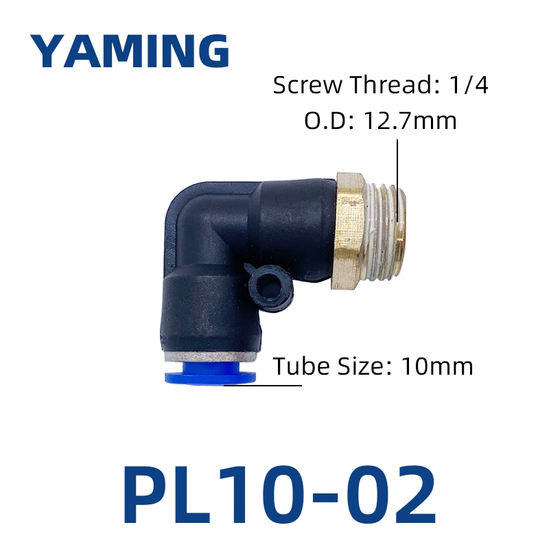 

PL6-03 PL8-M5 PL10-02 PL12-04 Пневматический разъем 90-градусный PL Трахея Колено Воздушные фитинги Шланговые соединители Квадратная резьба