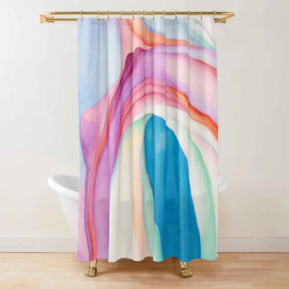 

Music, Pink And Blue No. 2 (1918) By Georgia O’Keeffe For Bath Waterproof Outdoor Window Roller Shower Curtains