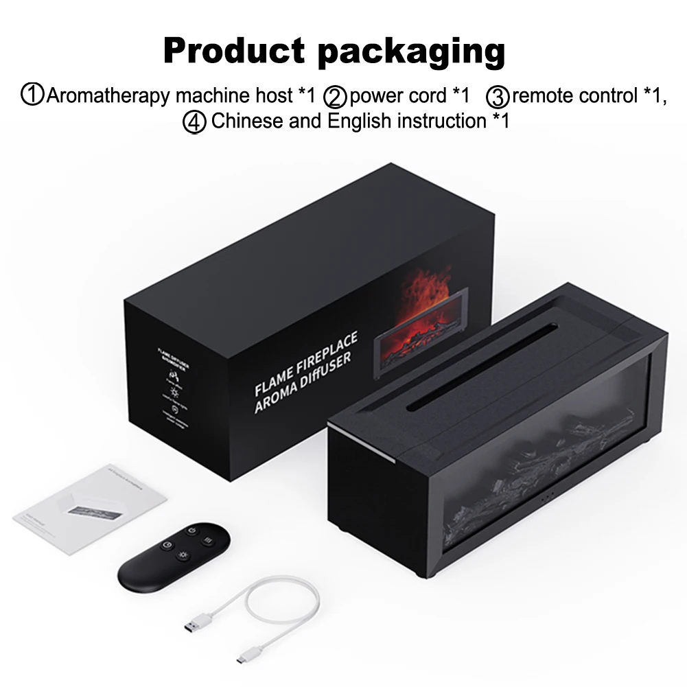 3D пламенный камин машина для ароматерапии красочный увлажнитель с дистанционным