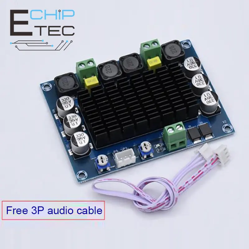 

1PCS XH-A113 Digital Power Amplifier Board Dual-channel Max 100W+100W TDA7498 High-power Audio Amplifier Module