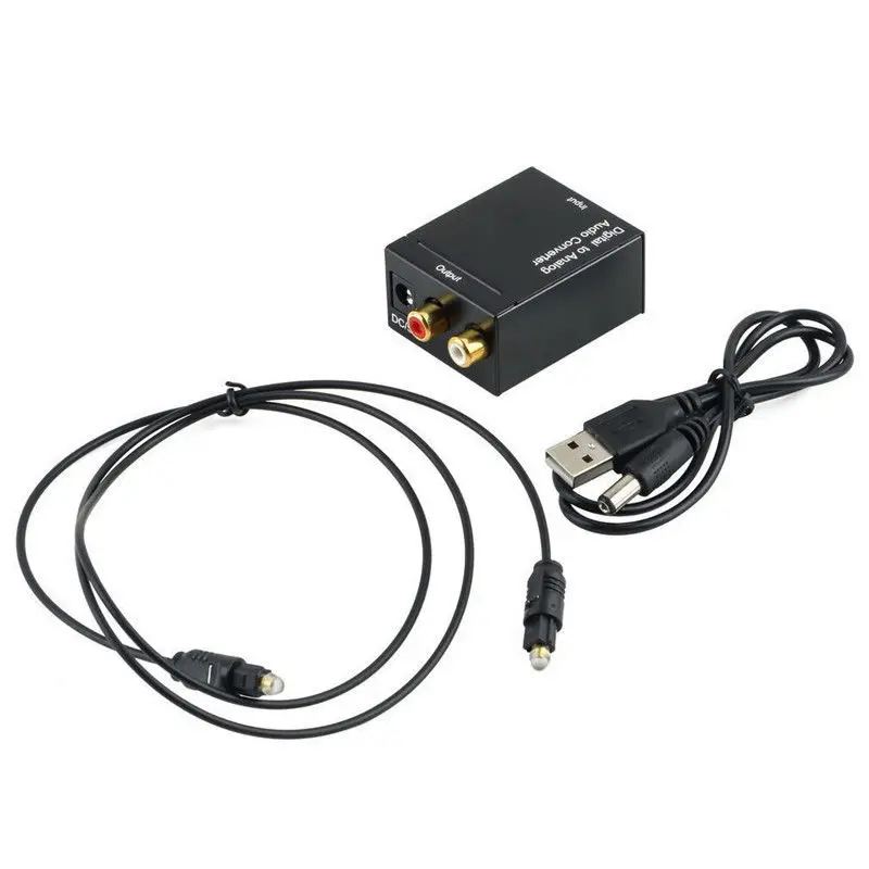 Цифровой оптический Toslink SPDIF коаксиальный аналоговый RCA аудио преобразователь