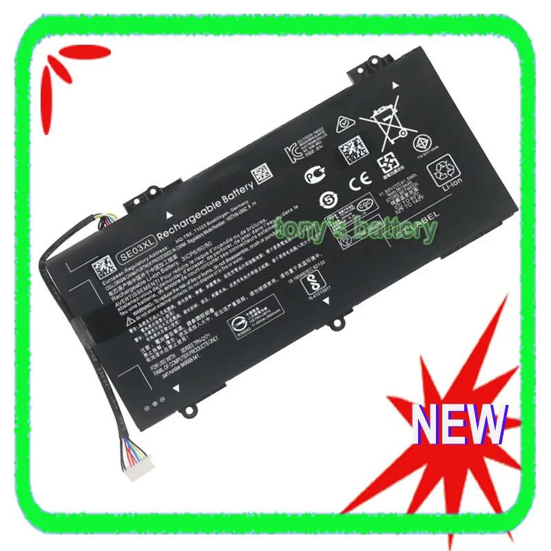 Аккумуляторная батарея SE03XL для ноутбука HP Pavilion, 14 лампочек, 849568-421, 849568-541, 849908-850, 14-AL027TX, Φ SE03