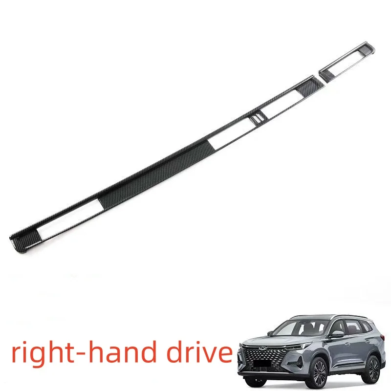 

Для Chery Tiggo 8 PRO 2024 2025 2026, крышка вентиляционного отверстия в стиле углеродного волокна, отделка приборной панели, рамка, молдинг, гарнир