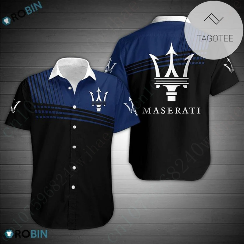 

Maserati Unisex Clothing Harajuku Oversized T-shirt Anime Shirts And Blouses Luxury Button Cardigan Casual Shirts For Men Women