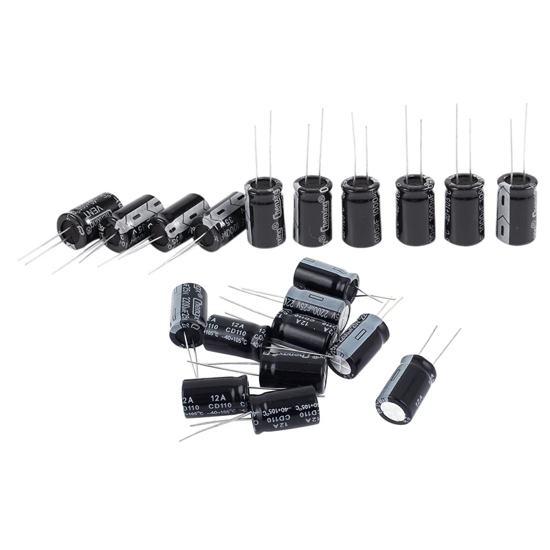 

20Pcs 105C Radial Lead Electrolytic Capacitor 13Mm X 20Mm - 10Pcs 35V 1000Uf & 10Pcs 25V 2200Uf