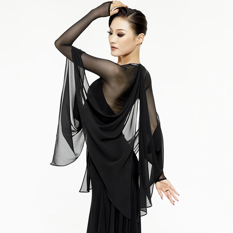 Сказочная одежда для бальных танцев и представлений сетчатые черные топы юбка