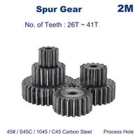 flat gear 2m 26t41t cylindrical gear spur gear outer external gears metal transmission gear no step 45 s45c 1045 c45 steel