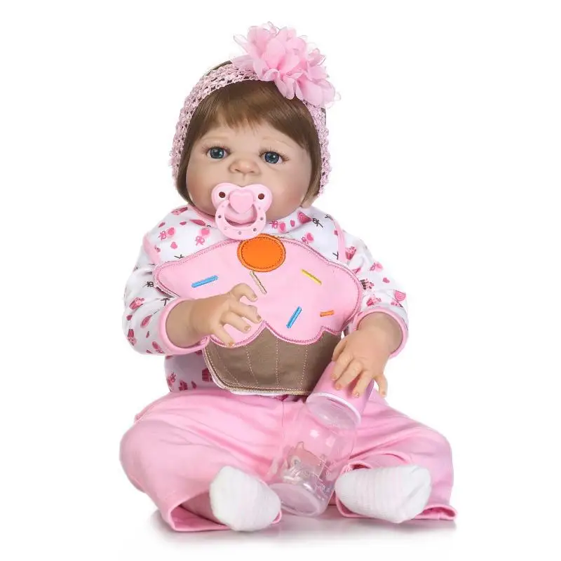 

57cm Full Plastic Simulation Rebirth Doll Cute Baby Girl Doll