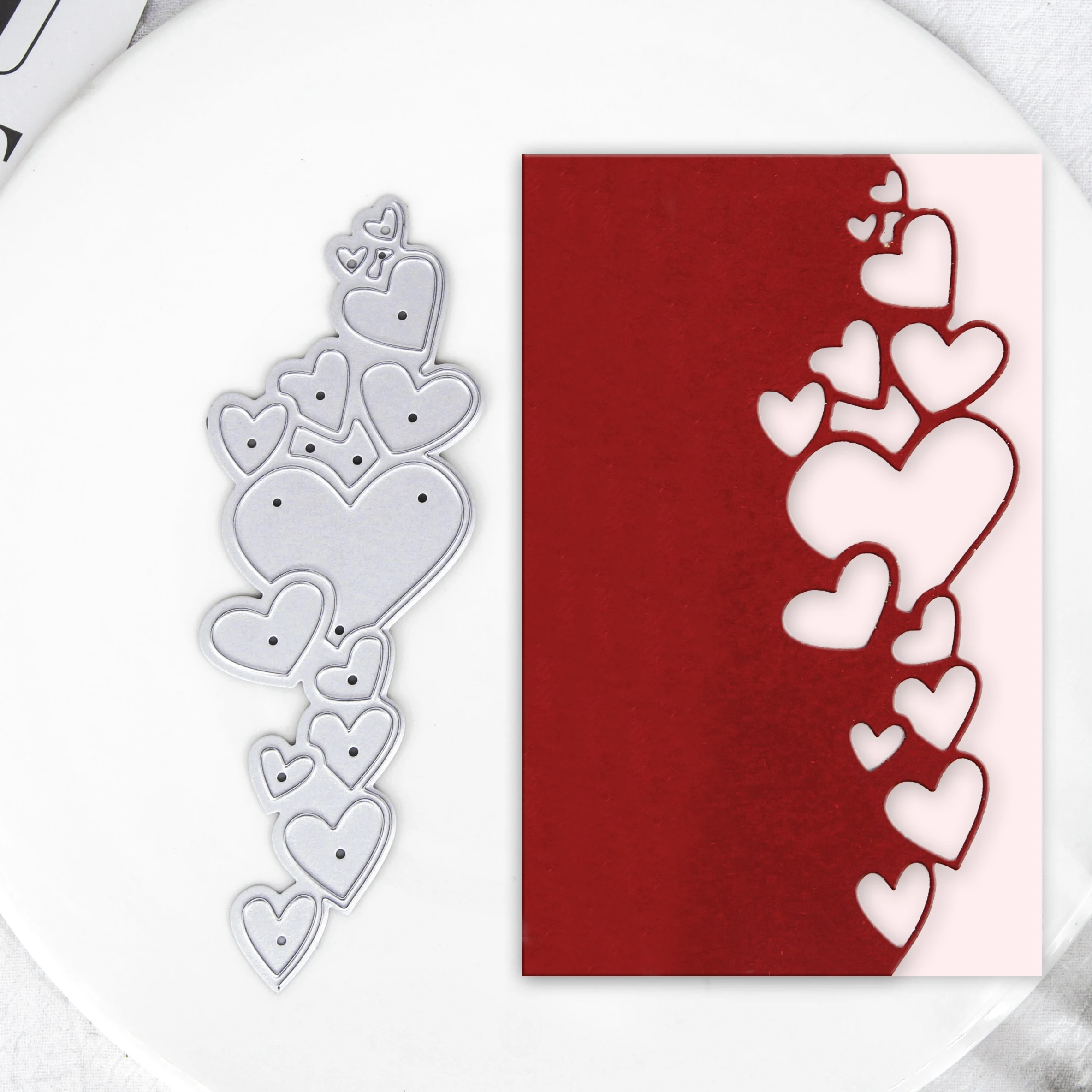 

Heart Shape Metal Cutting Dies Stencils For DIY Scrapbooking Decorative Embossing Bordering Handcraft Template