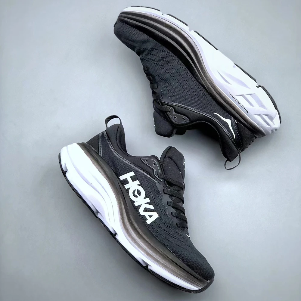 HOKA Bondi 8 Sneakers Open Mesh Slip Resistant Women Sneakers Outdoor Treadmill Running Shock Absorbing Sports Shoes for Men