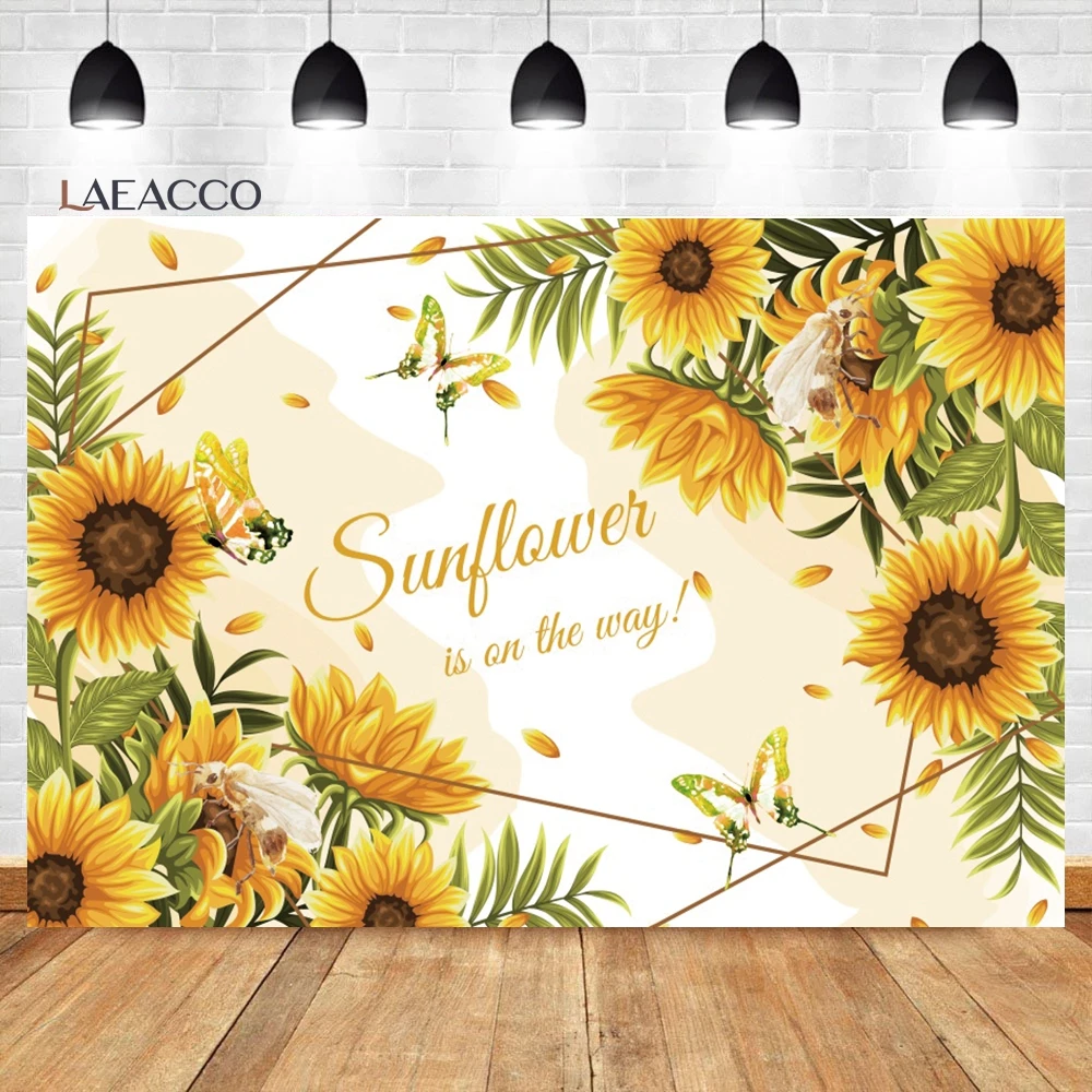 Фон для фотосъемки с изображением подсолнухов