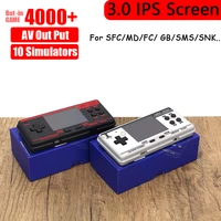 fc3000 new v2 ips 3 0inch full fit screen retro handheld game player 4000 games built in support controller video game consoles
