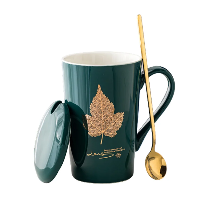 Набор кружек с Кленовым листом Бесплатная ложка крышка экологически чистый