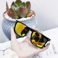 2022 square fashion new goggle sunglasses vintage womens mens personality silver lens shade sun glasses popular uv400