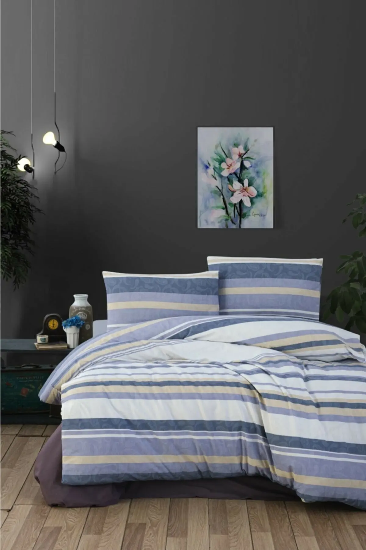 

Bedding Set With Pillowcase Duvet Cover Sets Bed Linen Luxury Soft Flat Sheet Double Queen King Quilt Covers Bedclothes Stripe