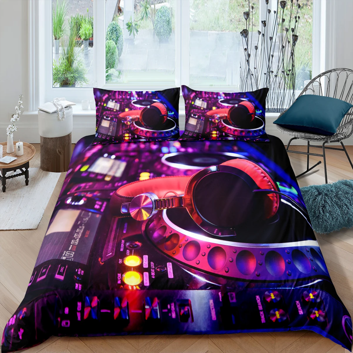 Роскошный комплект постельного белья для домашней гостиной с 3D диджейскими