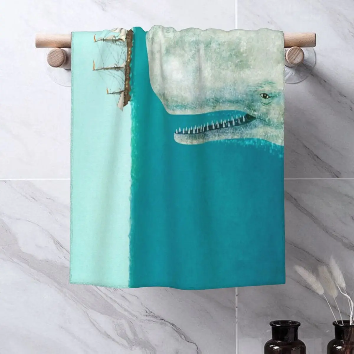 

Полотенце с рисунком Кита, полотенце для лица, полотенце для душа в отеле, банное полотенце из микрофибры для взрослых