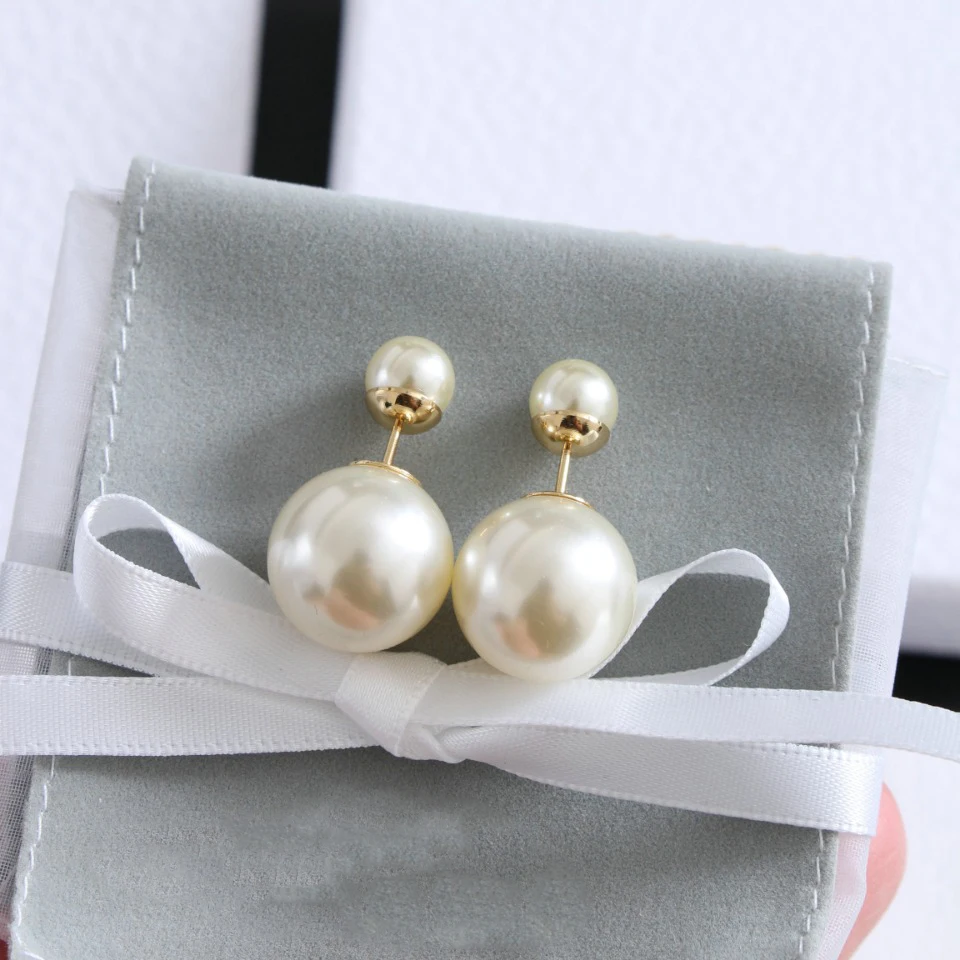 

Europe Classic Letters Luxury Jewelry Pearl Earrings For Women Accessories Famous Brand Designer Bijoux Trends Goth
