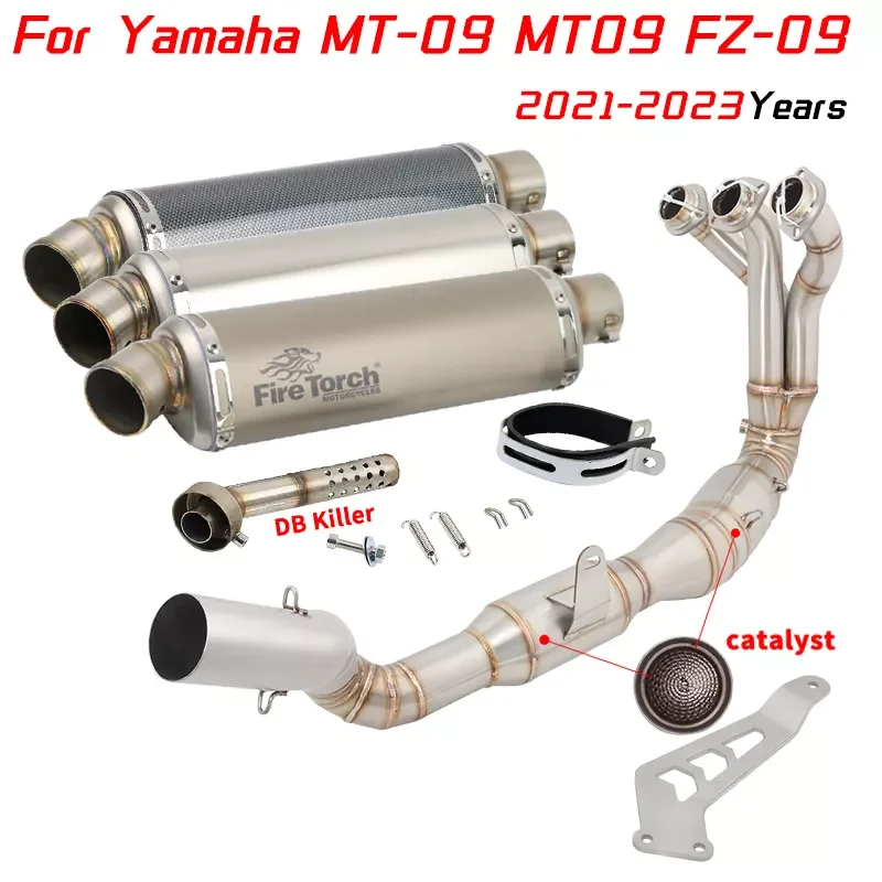 

NEW2023 lip-n amaha T09 T-9 Z09 021 - 023 Ent xhaust scape ull ystem odify уфлер oto ith atalyst ink ipe