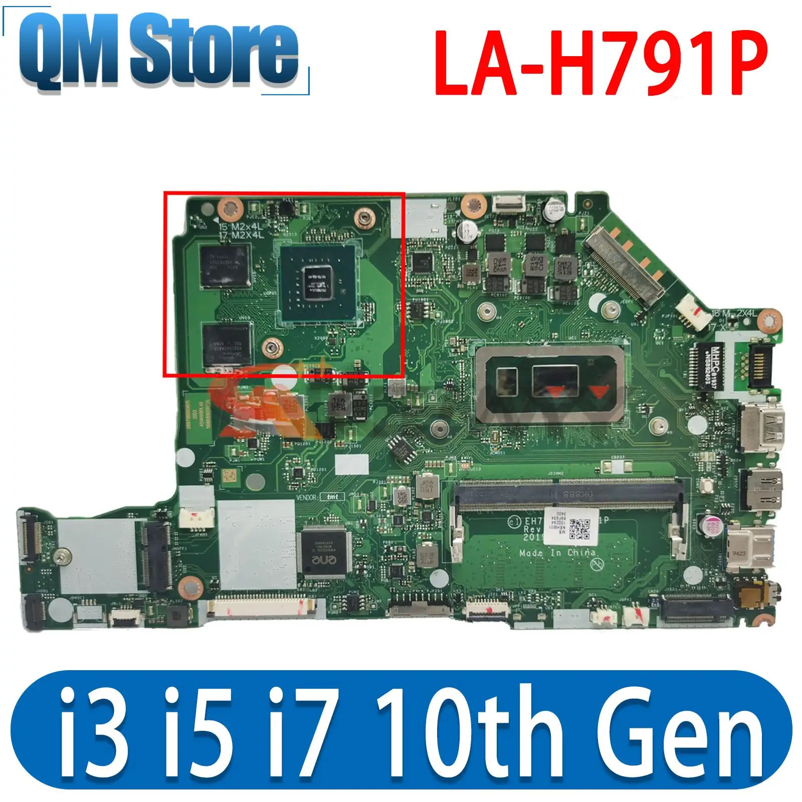 

Notebook Mainboard For Acer Aspire A317-51G EX215-51G Laptop Motherboard LA-H791P I5 I7 CPU GPU MX350 4GB RAM 100% Tested Work