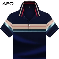 afq casual polo collar mens short sleeved t shirt 2022 summer plus size contrast color loose half sleeved t shirt high end%c2%a0