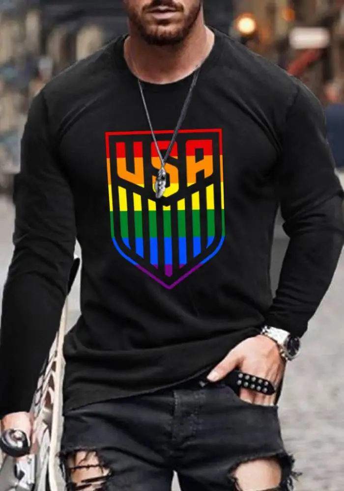 

Team Print Long Sleeve T-Shirt-World Cup
