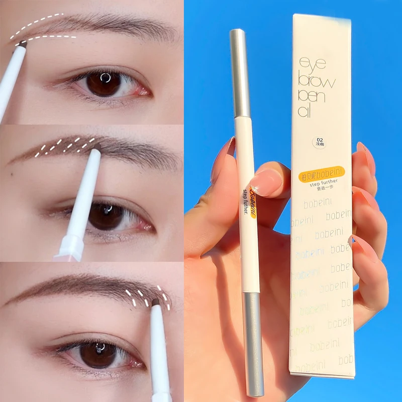 Ультратонкий Водостойкий карандаш для бровей Макияж Черный Коричневый двойная