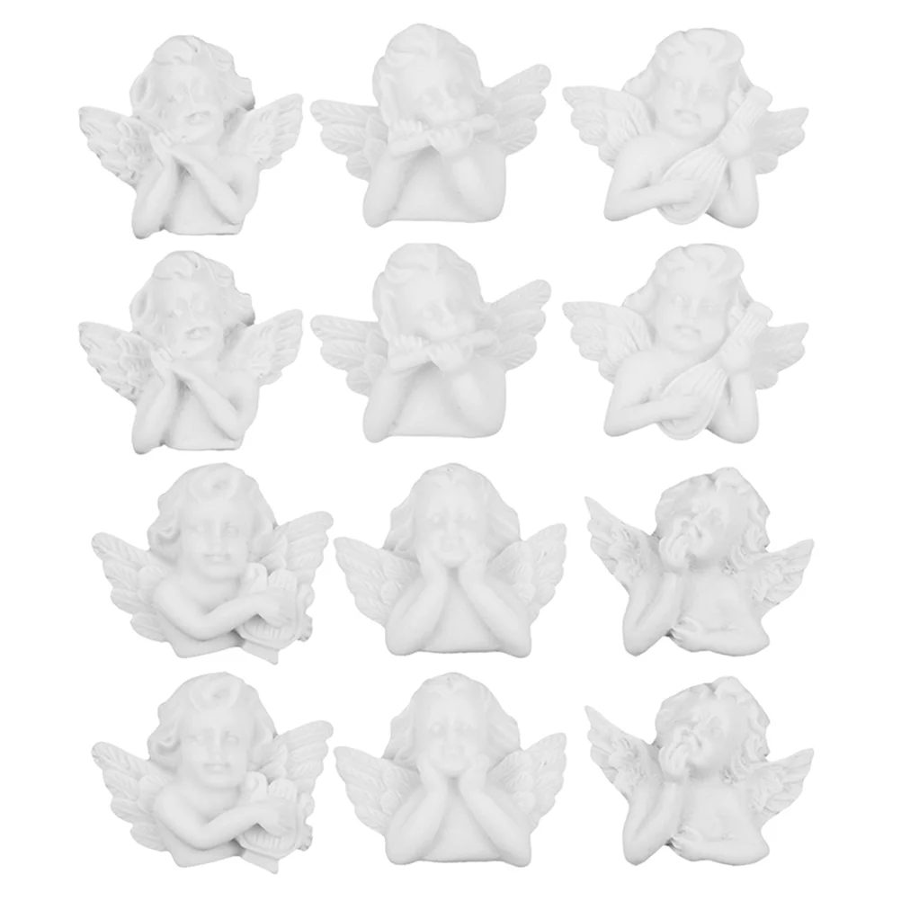 

36 Pcs Angel Toy Accessories Baby Ornaments Embellishments Miniature Cherubs Figurine Resin Baby Ornament Angel Flatback Child