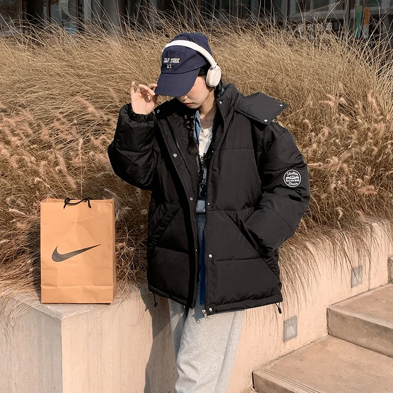 Korean Style Winter Parkas Jacket For Women Hooded Spliced Clothes Military Oversized Female Padded Thicken Coat Jacket