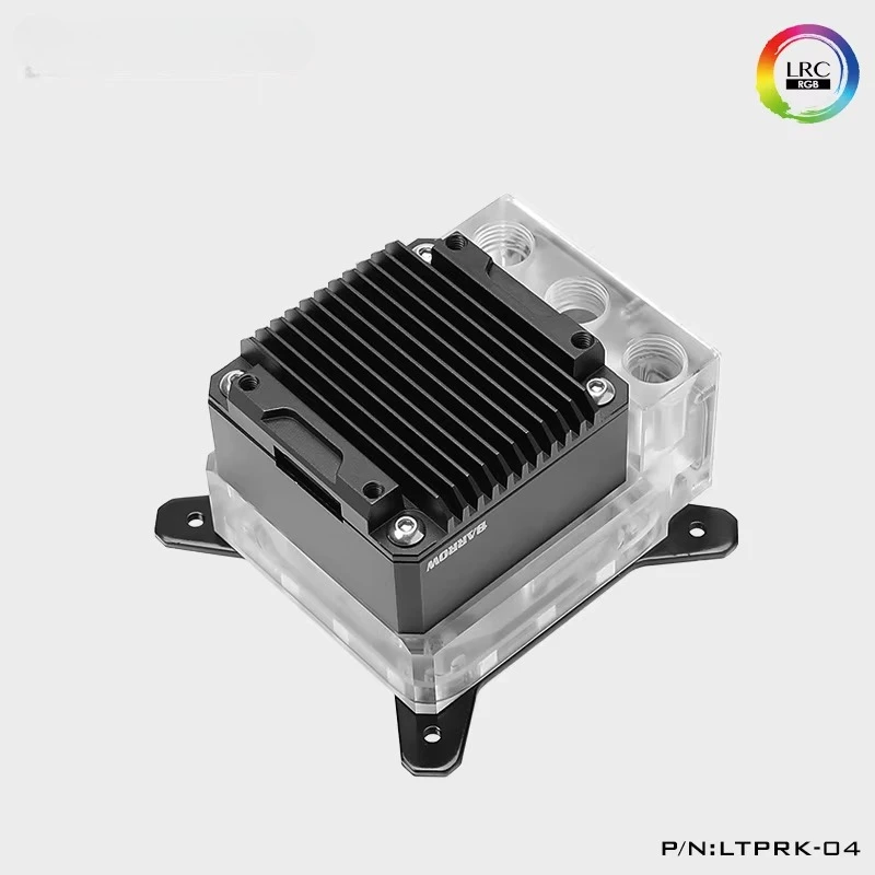 Фото Многоплатформенный медный радиатор для процессора X99/X299 с водяным охлаждением, RGB LED-подсветкой и интегрированным безвентиляторным охлаждением LTPRK-04 №2