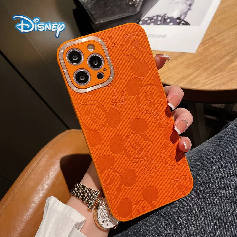 

Disney Mickey Cartoon Mobile Phone Case for Iphone13 12 11 Pro Max Mini Xr Xs 7 8 Plus Cute All Inclusive Anti-fall Phone Covers